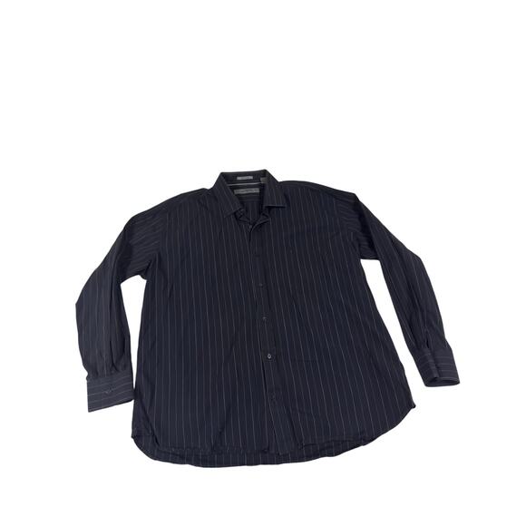 Givenchy Men’s Dress Shirt Button Down Long Sleeves Striped Blue XL - Picture 1 of 12